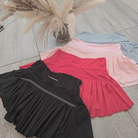 SET OF 5 GOLD HINGLE AND BOUTIQUE TENNIS SKIRTS SET OF 5 - Picture 8 of 9